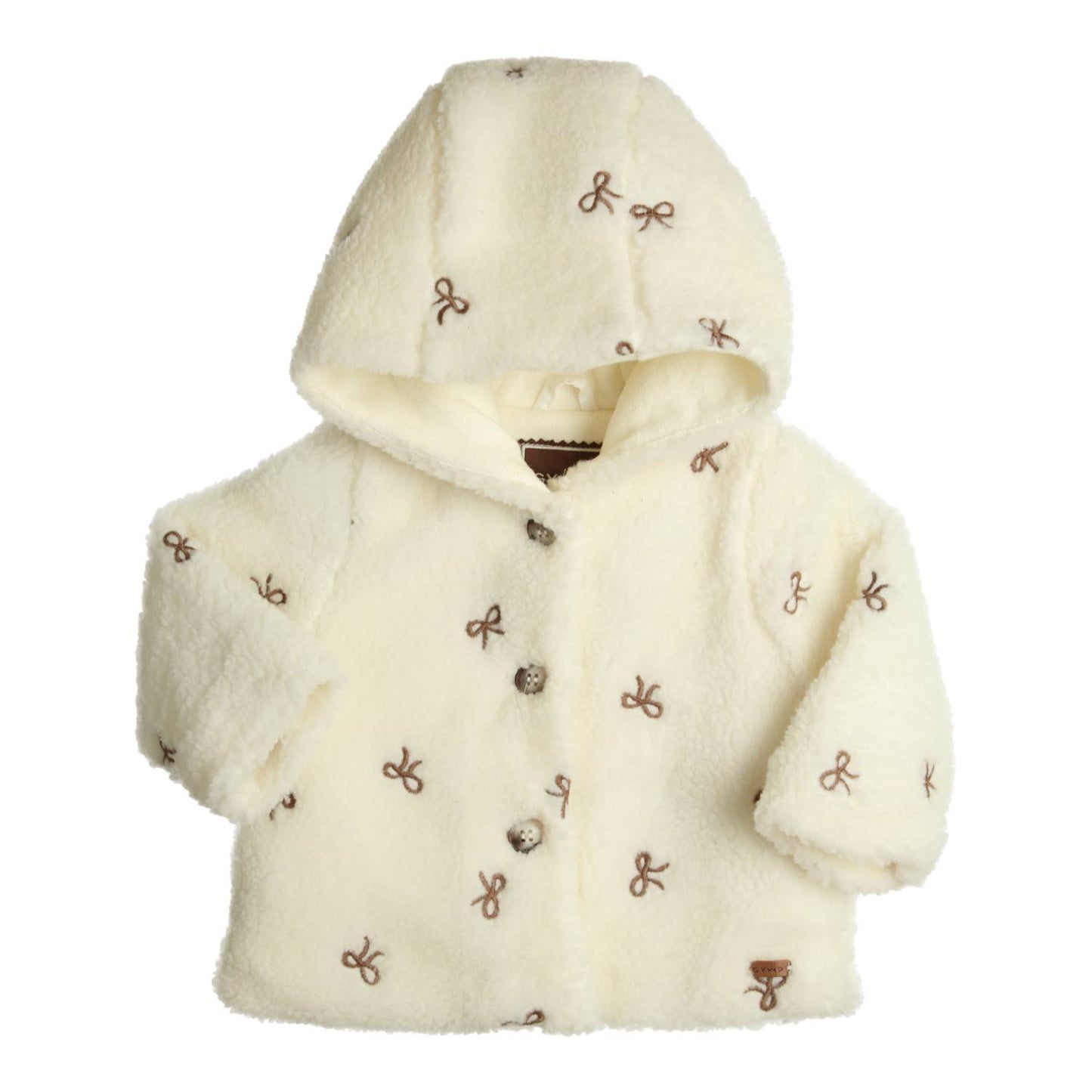 GYMP - coat Alies baby - offwhite/brown bow