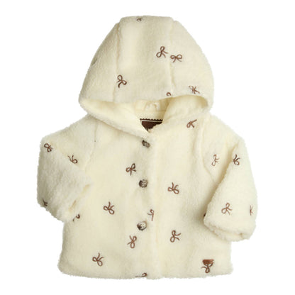 GYMP - coat Alies baby - offwhite/brown bow