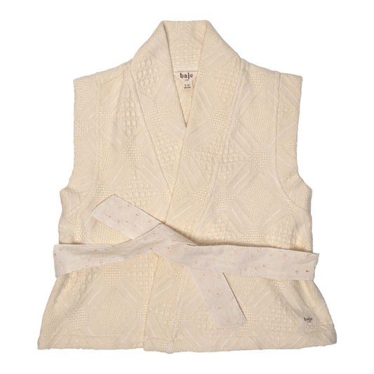 Baje Studio - woven gilet Amanta - crème
