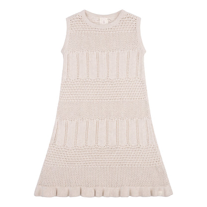 Navy Natural - knitted dress Anna - beige
