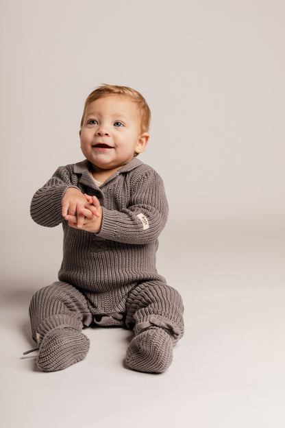 COMING SOON' Baje Studio - knitted jumpsuit Arbon - grey steel