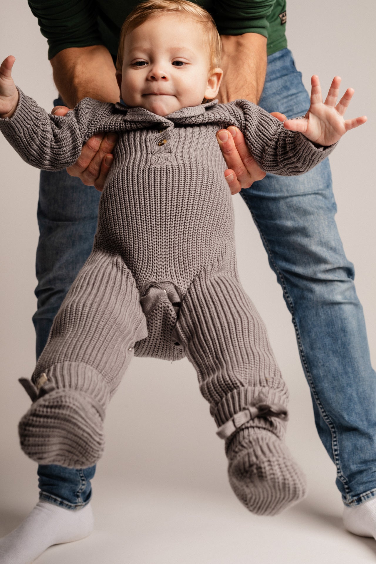 COMING SOON' Baje Studio - knitted jumpsuit Arbon - grey steel