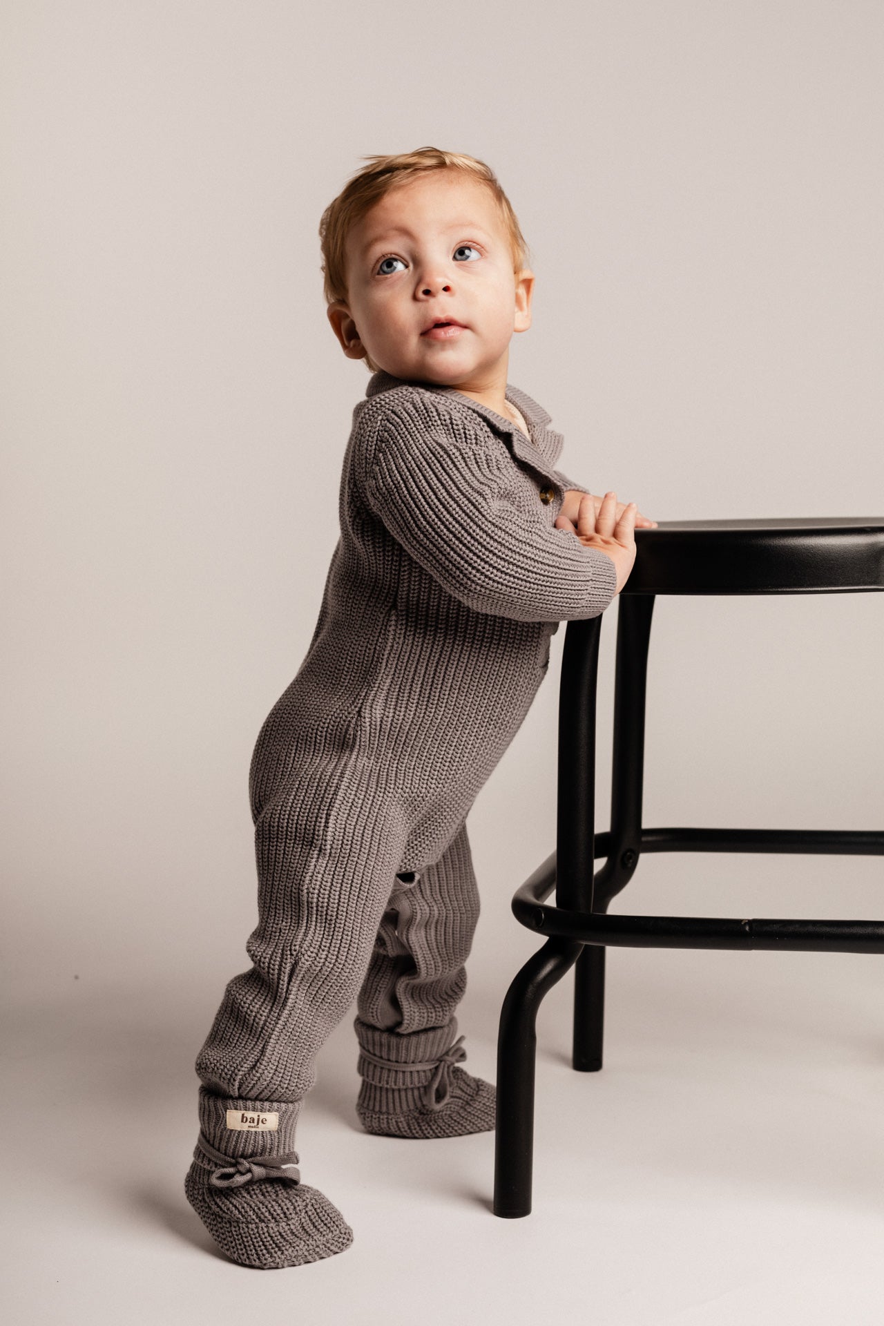 COMING SOON' Baje Studio - knitted jumpsuit Arbon - grey steel
