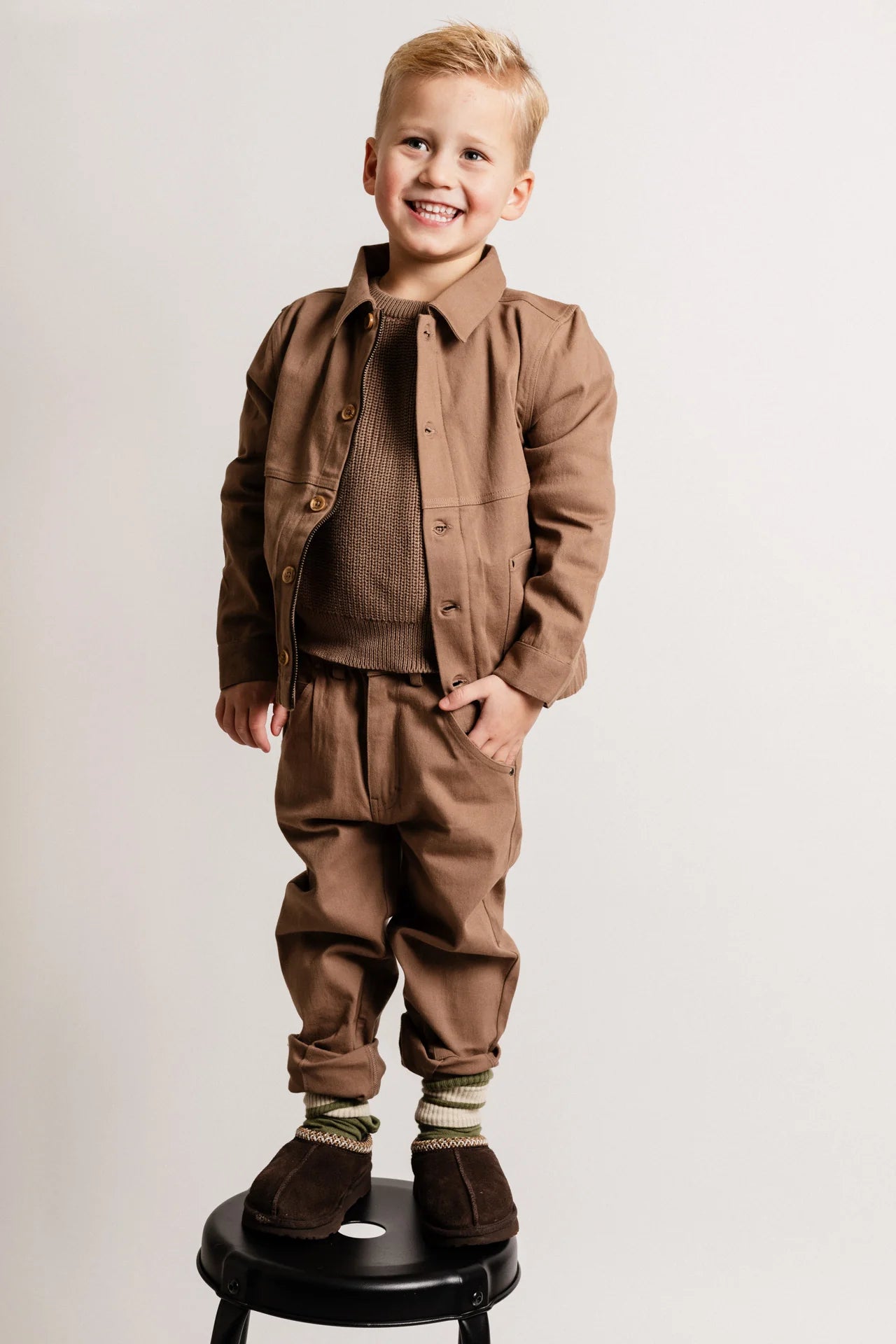 Baje Studio - cargo jacket Aubin - brown cacao