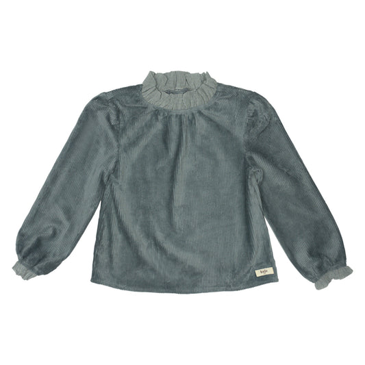 Rib longsleeve Avanti ~ greyish blue