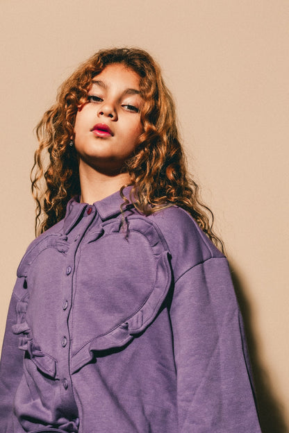 Labo - heart blouse Ayase - purple sage