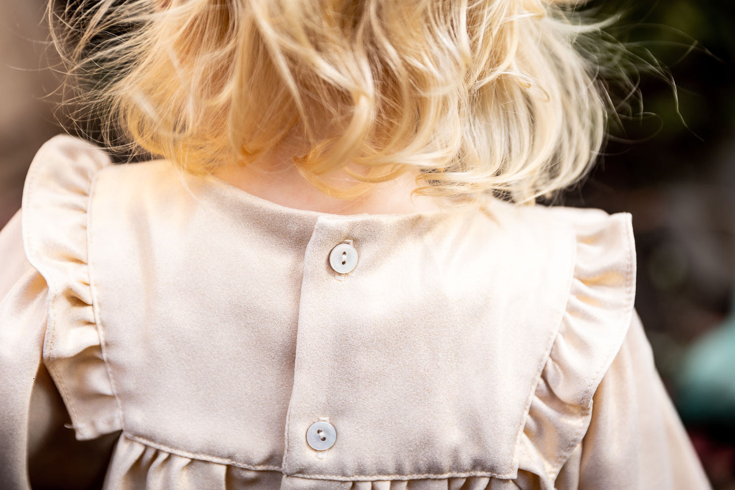 Gold ruffled dress