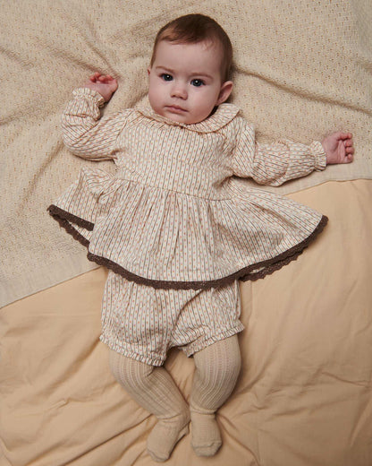 Copenhagen Colors - twill set blouse & bloomers - sand flower print