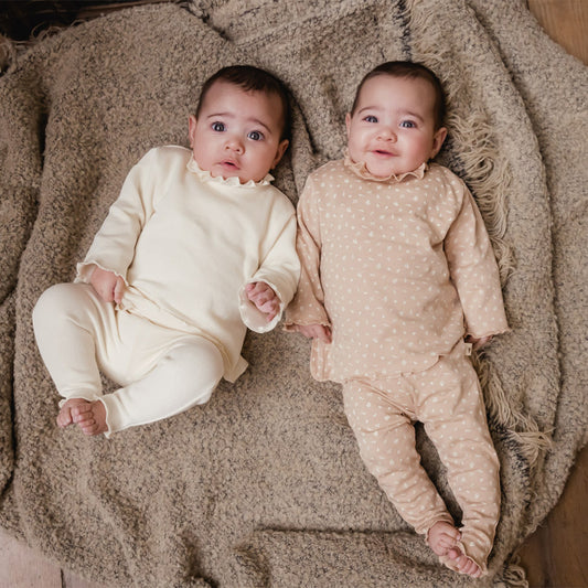 UAUA - legging ruffle - rosa floral