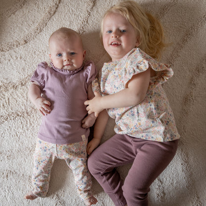 Riffle Amsterdam - legging Perr solid rib - mauve