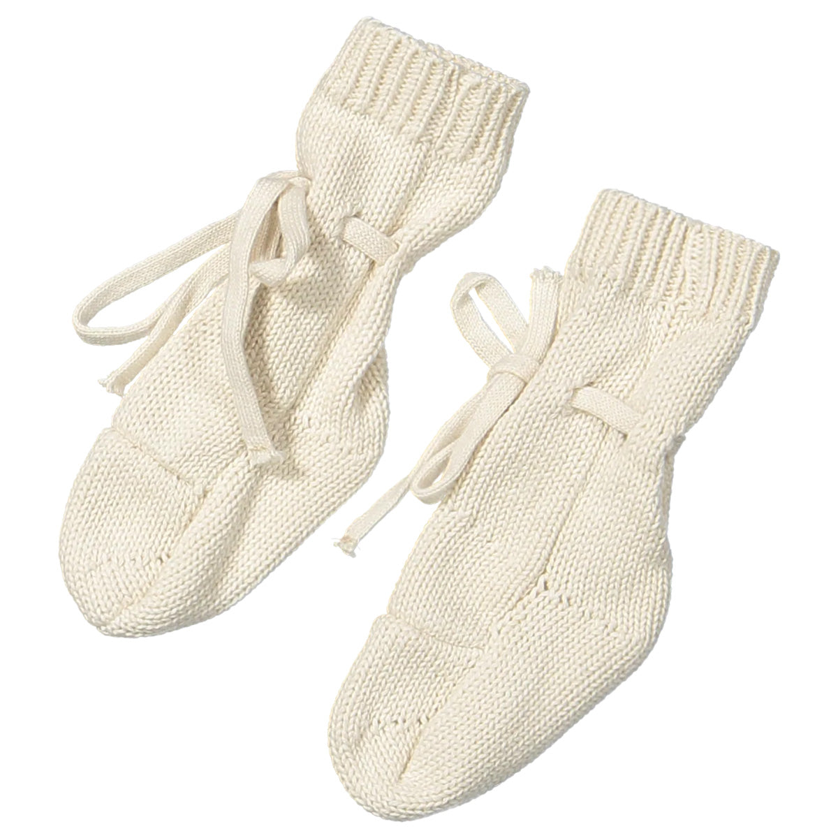 Two You Label - knitted baby booties Beau - beach