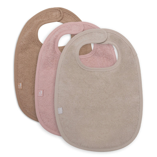 Slab badstof 3 stuks ~ wild rose/nougat/biscuit
