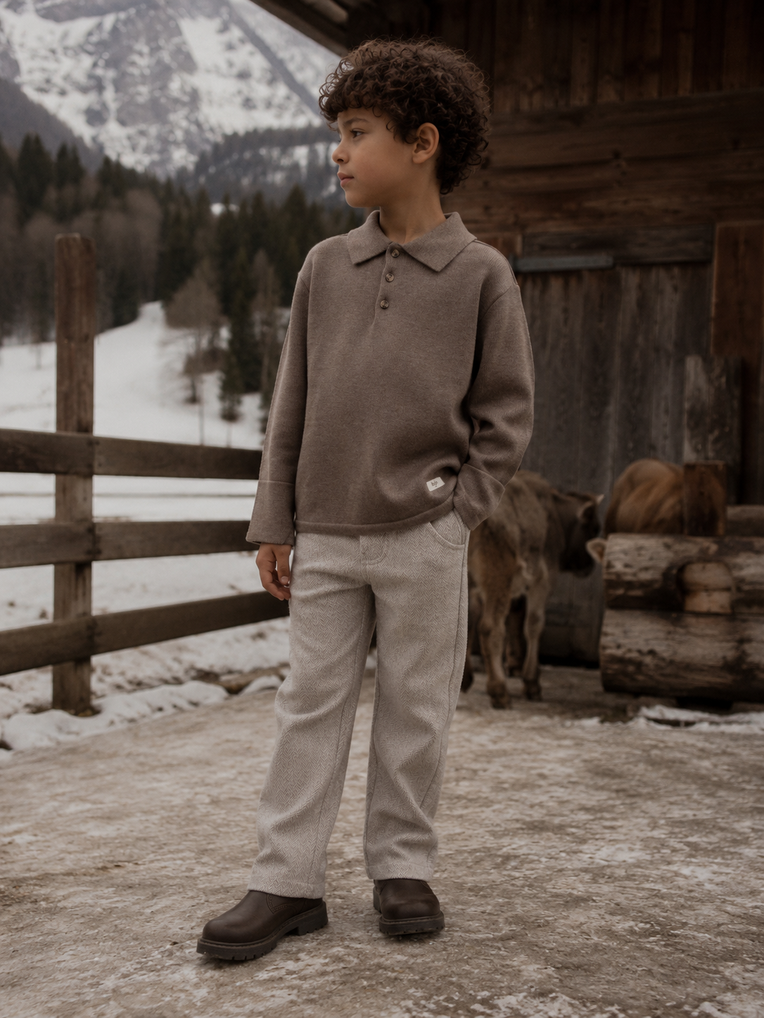 Baje Studio - polo Evans - taupe