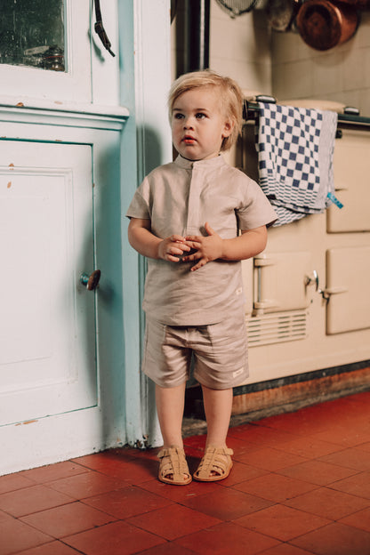 Baje Studio - linen short Santo - taupe clay