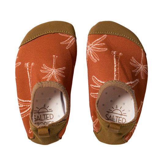 Salted Stories - water shoes Palms - bombay brown