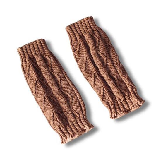 Knitted legwarmer ~ brown rust