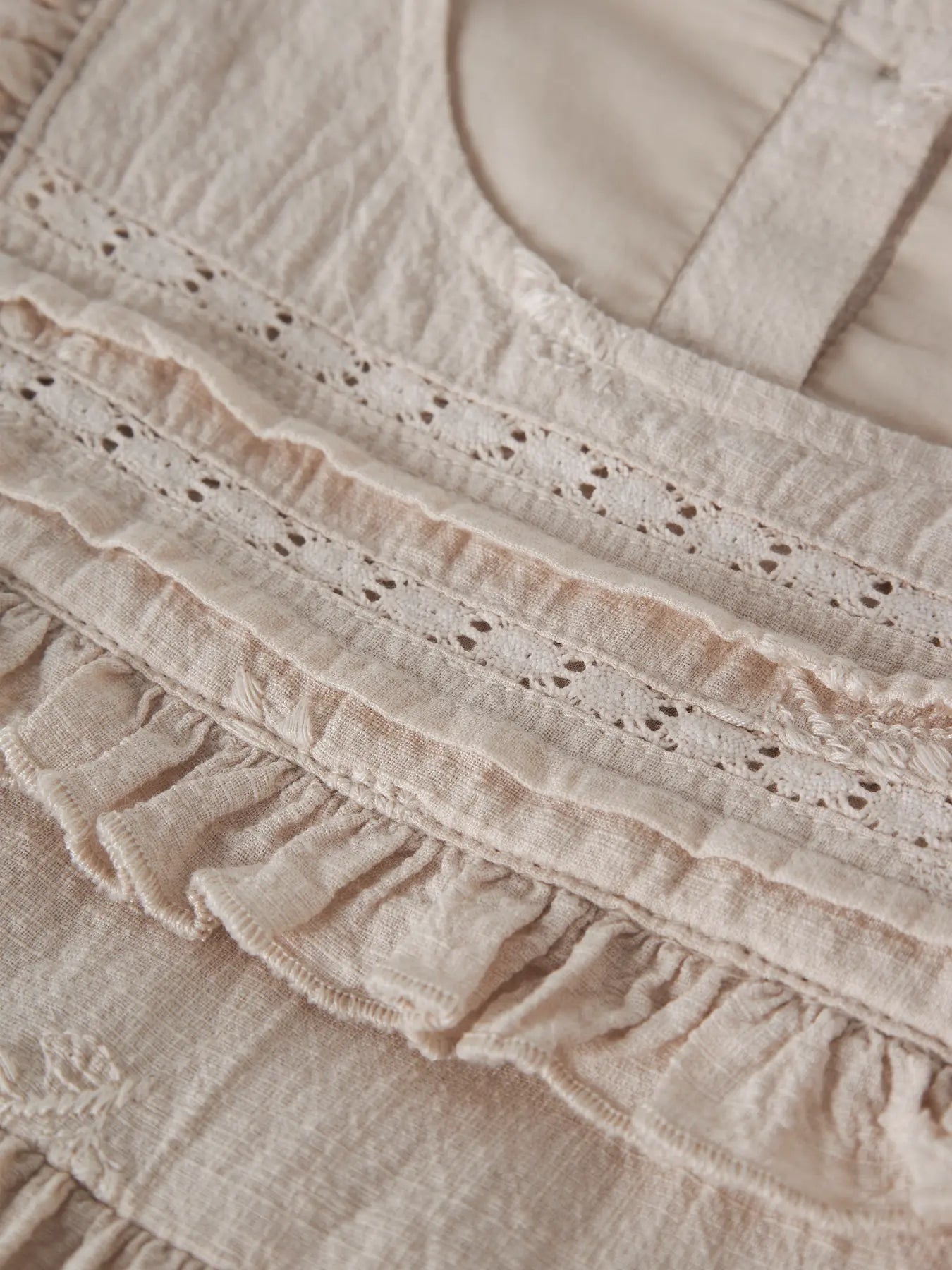 Lil'Atelier - woven dress - pumice stone beige