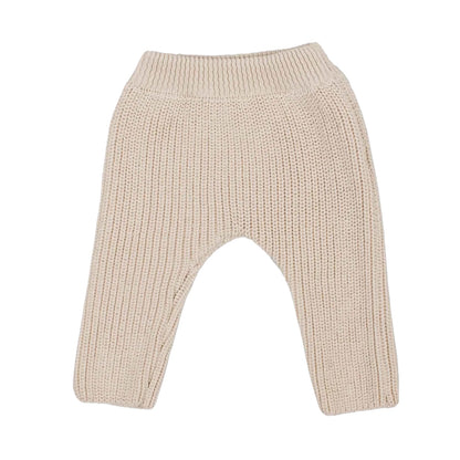 Knitted baby pants Billy - beach