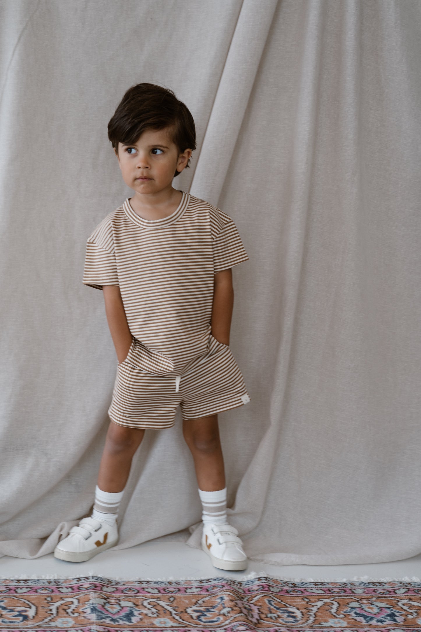 Shorts Niels - biscuit stripe