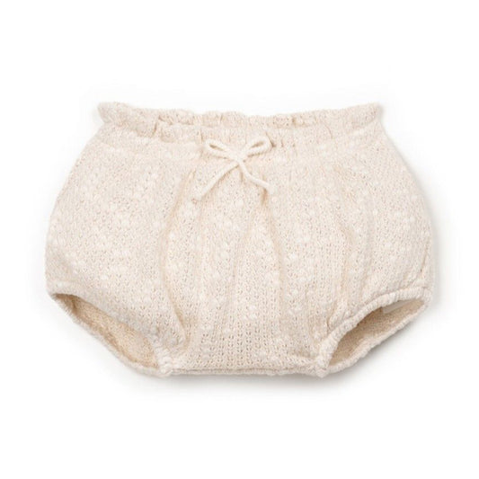 Play Up - embellished piqué bloomer - bio resin ecru