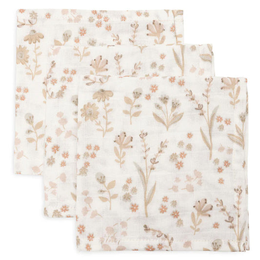 Jollein - hydrofiele monddoekjes Bloomy - 3 stuks
