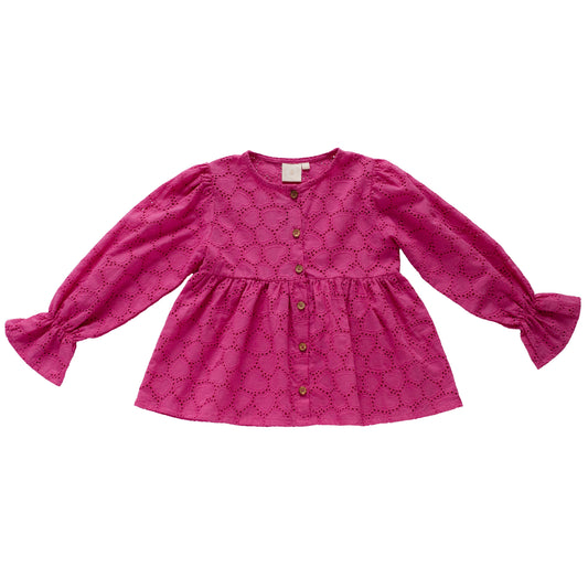 Blouse Mila ~ pink hearts