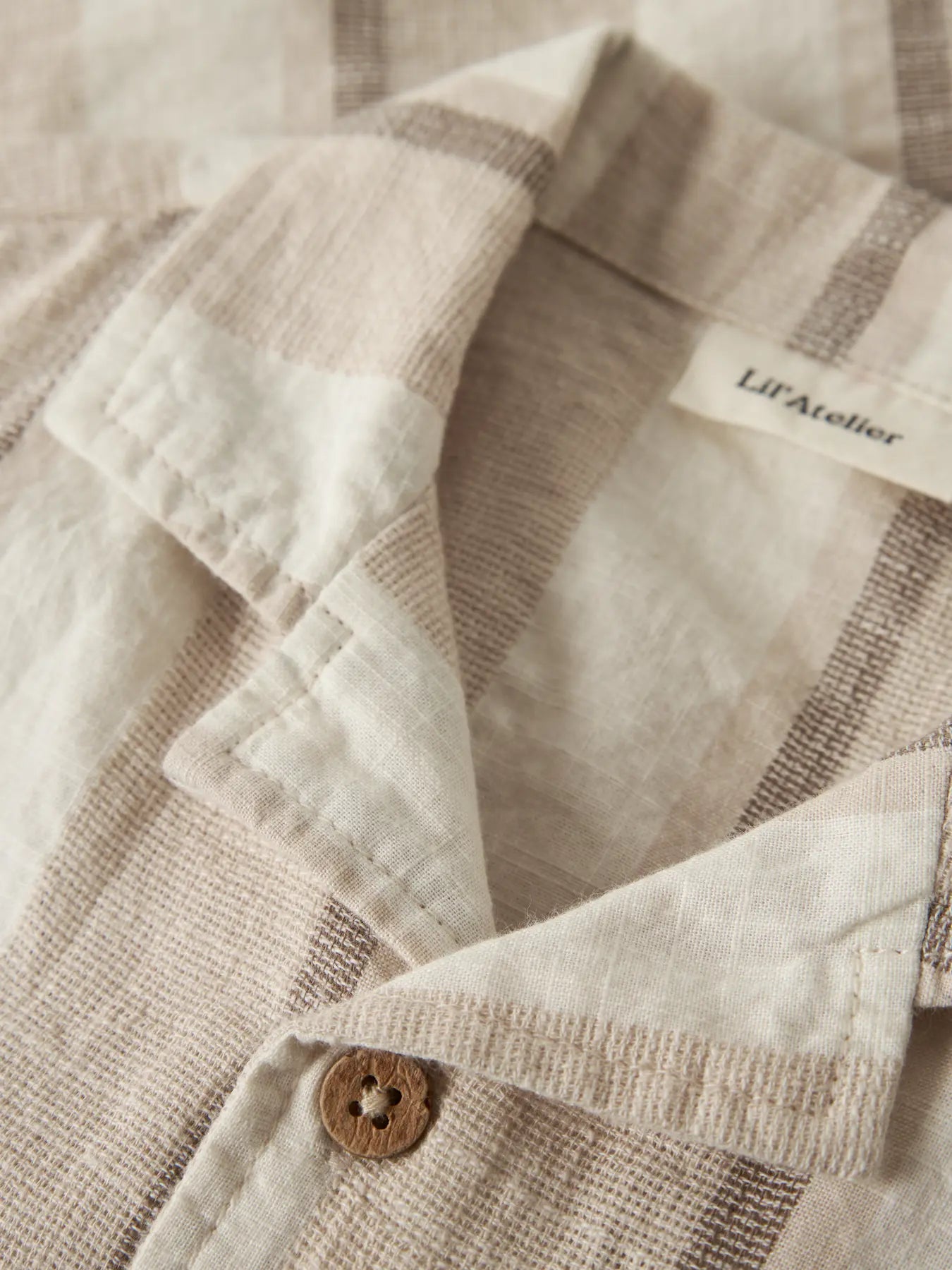 Lil'Atelier - woven blouse - coconut milk stripe