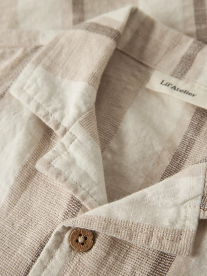 Lil'Atelier - woven blouse - coconut milk stripe