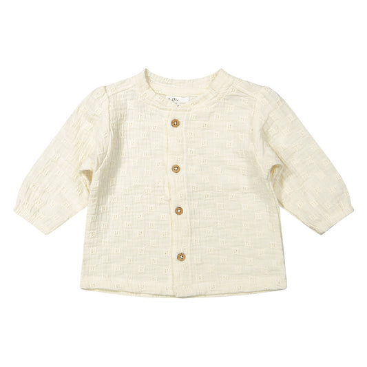 Blouse Cleo - woven white embroidery