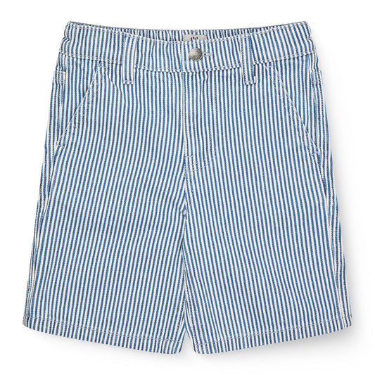 Copenhagen Colors - twill shorts - denim blue stripe