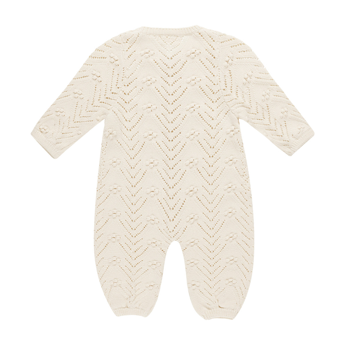 Knitted bobble jumpsuit - natural