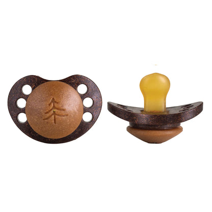 Skogen Baby - fopspeen kokos + bok anatomisch (platte speen) - 2 stuks