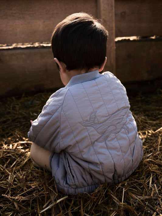 Lil'Atelier - bomber jacket whale - tradewinds blue
