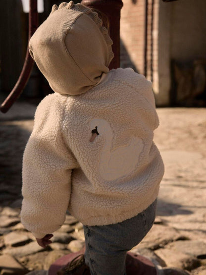 Lil'Atelier - teddy bomber jacket swan - turtledove