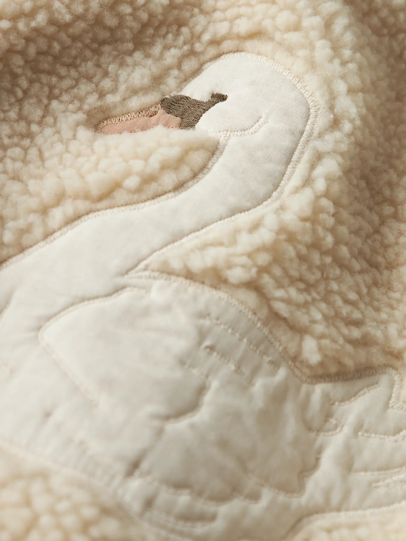 Lil'Atelier - teddy bomber jacket swan - turtledove