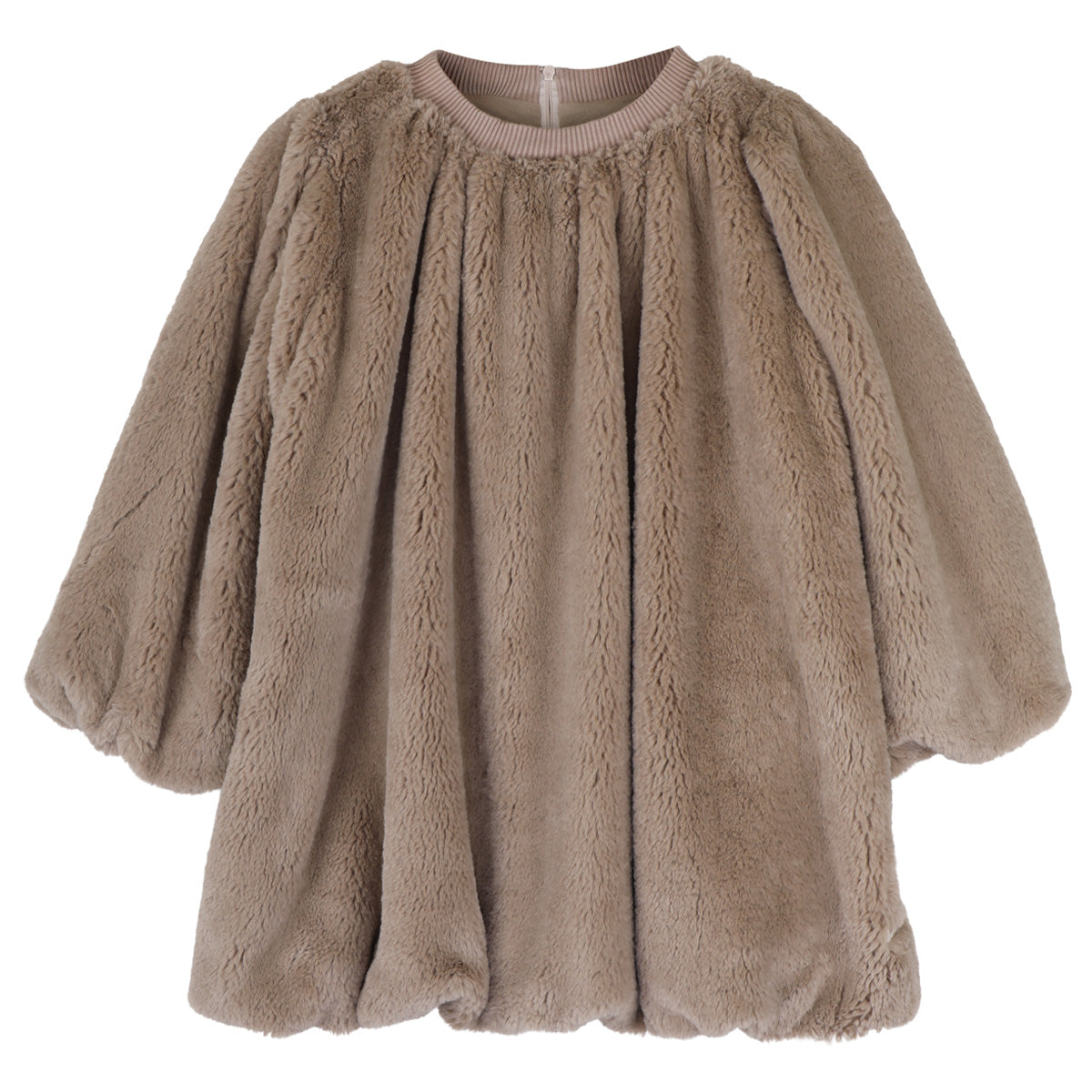 Baje Studio - faux fur dress Bowe - beige