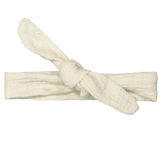 Riffle Amsterdam - hairband Britt - woven white embroidery