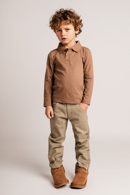 Baje Studio - polo Broc - brown cacao