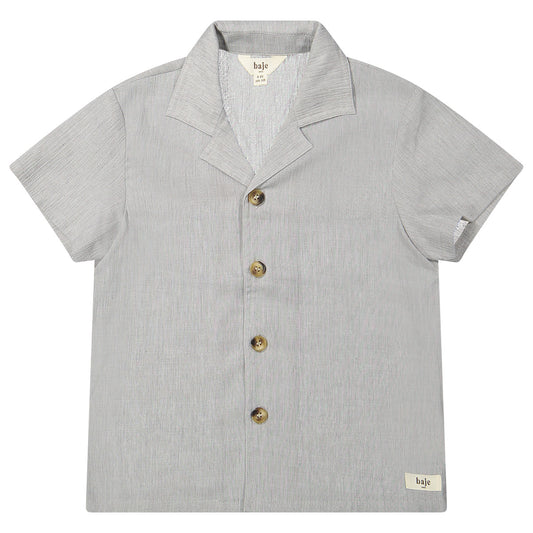 Baje Studio - linen blouse Buce - blue steel