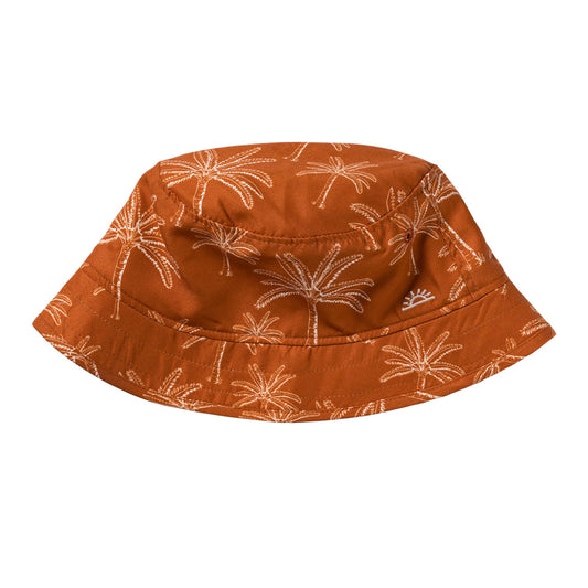 Salted Stories - bucket hat Palms - bombay brown