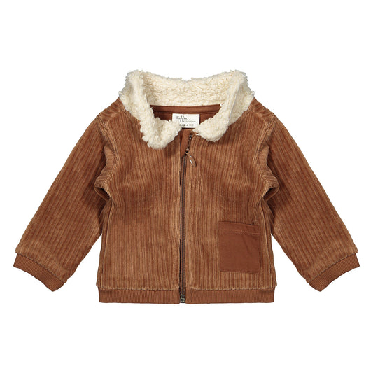 Corduroy cardigan Nyo - brown