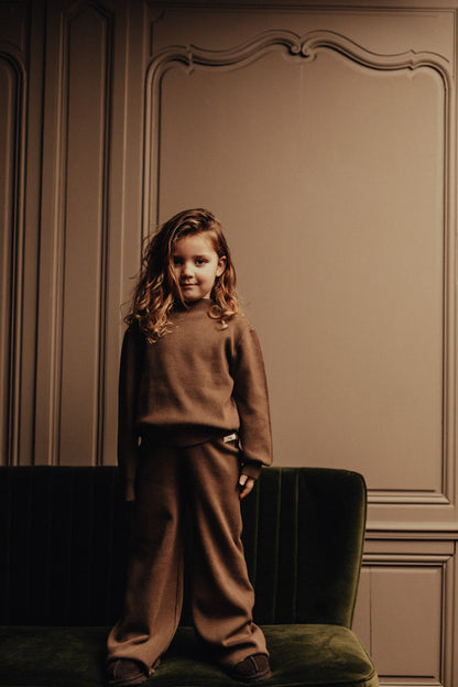 Baje Studio - knitted sweater Cevio - brown cacao