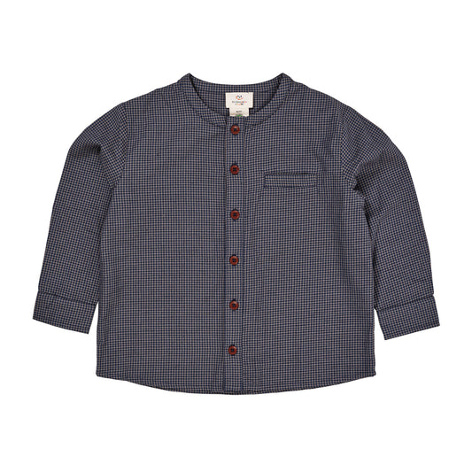 Copenhagen Colors - check shirt blouse - navy