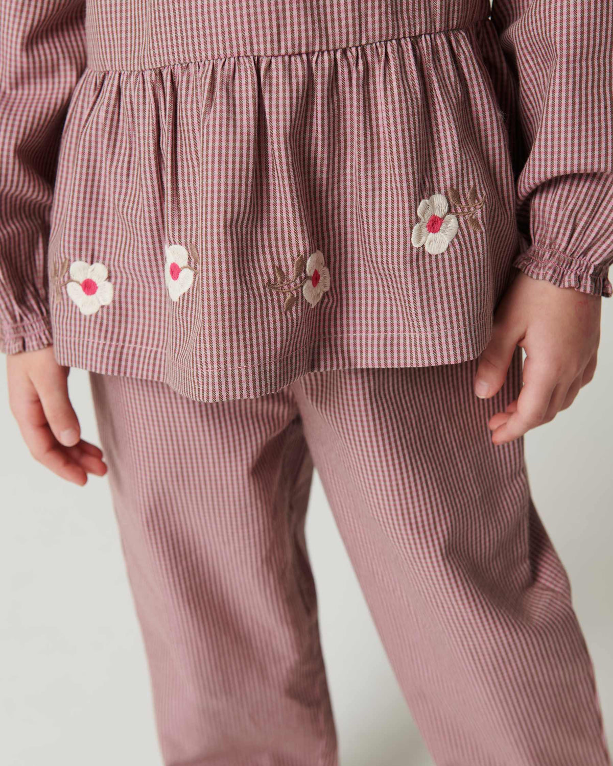 Copenhagen Colors - checkered pants - winter rose