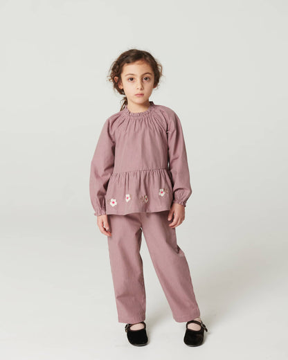 Copenhagen Colors - checkered pants - winter rose