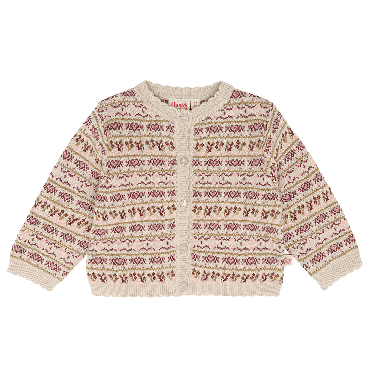 Hust & Claire - nordic cardigan Cilja - beige melange