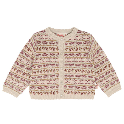 Hust & Claire - nordic cardigan Cilja - beige melange