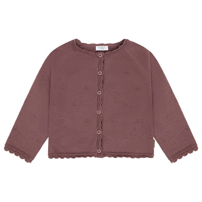 Hust & Claire - pointelle cardigan Cilja - plum