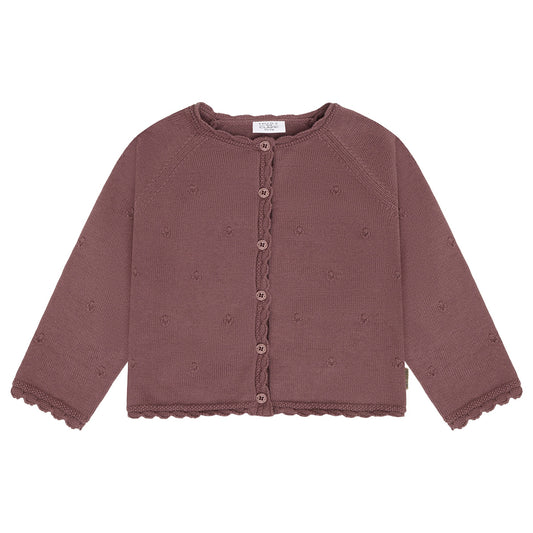 Hust & Claire - pointelle cardigan Cilja - plum