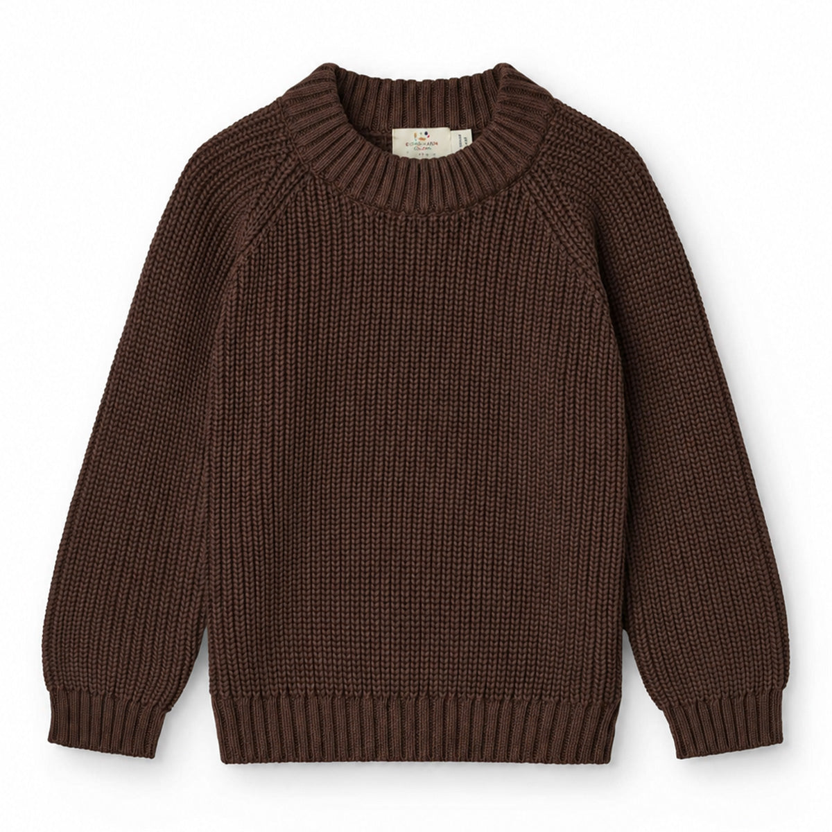 Copenhagen Colors - knitted classic rib jumper - brown